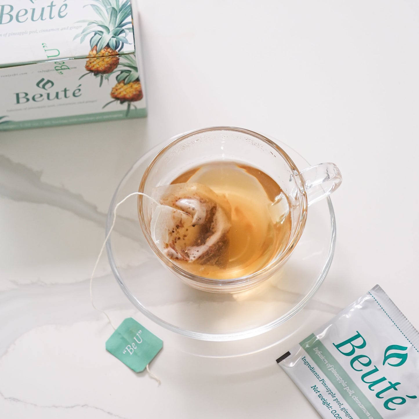 Beuté: Té de cáscara de Piña, Canela y Jengibre